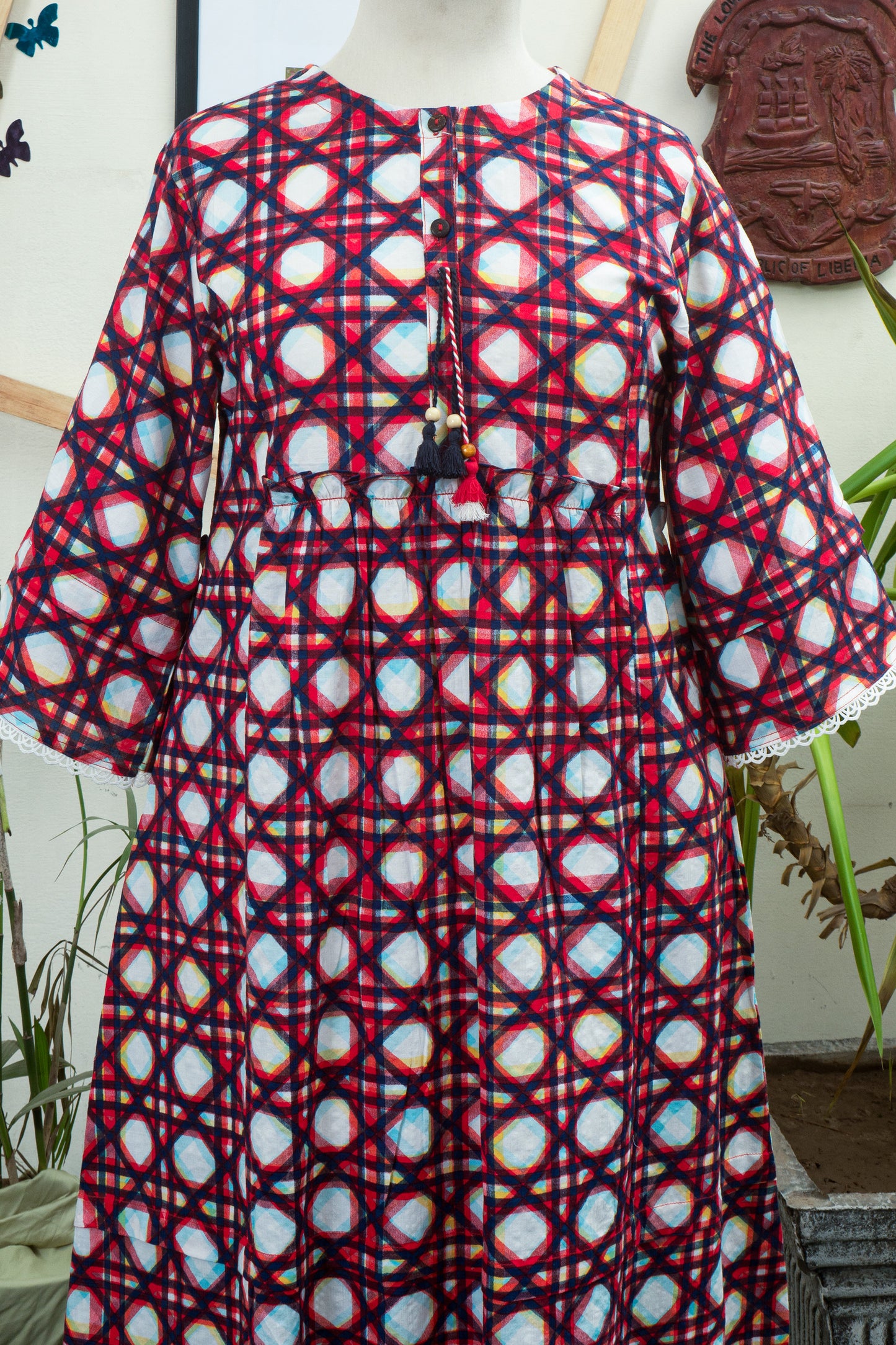 Urban Rhombus Printed Cotton Maxi