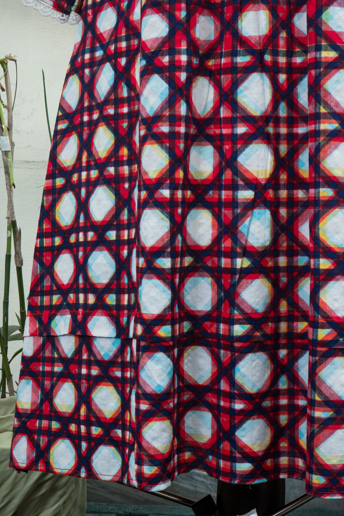 Urban Rhombus Printed Cotton Maxi