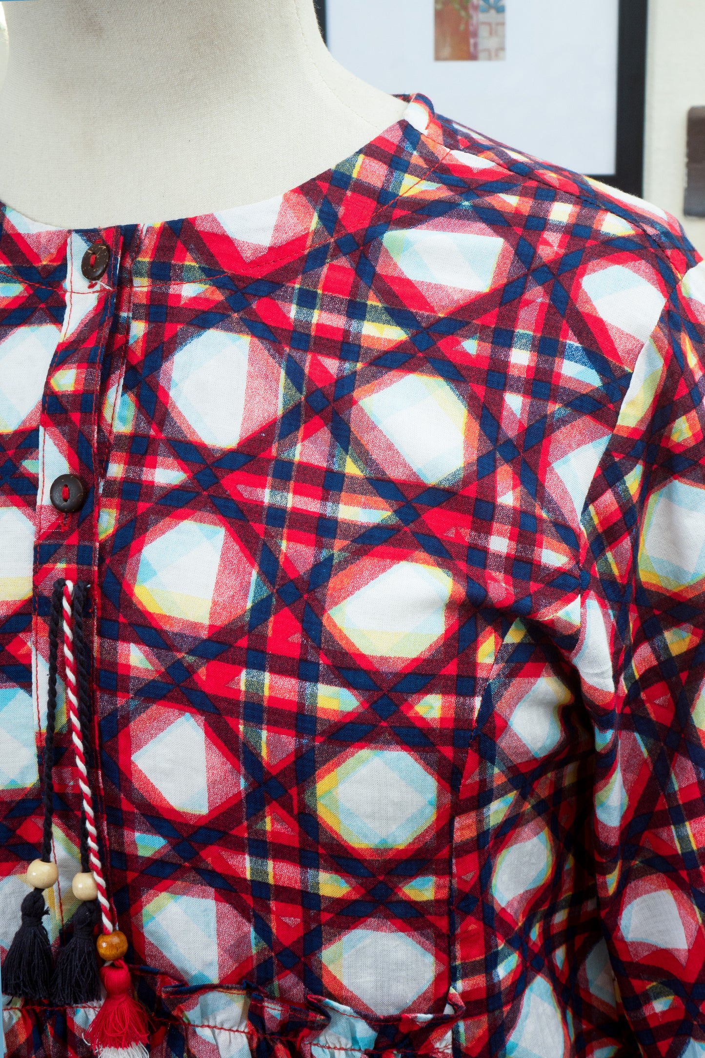 Urban Rhombus Printed Cotton Maxi