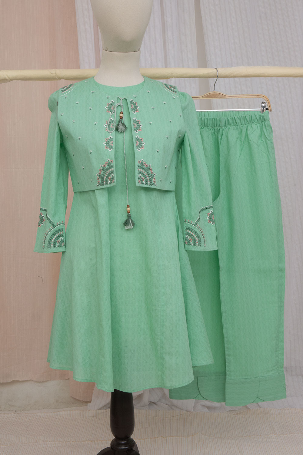 Sea Green Waistcoat Style 2 Piece