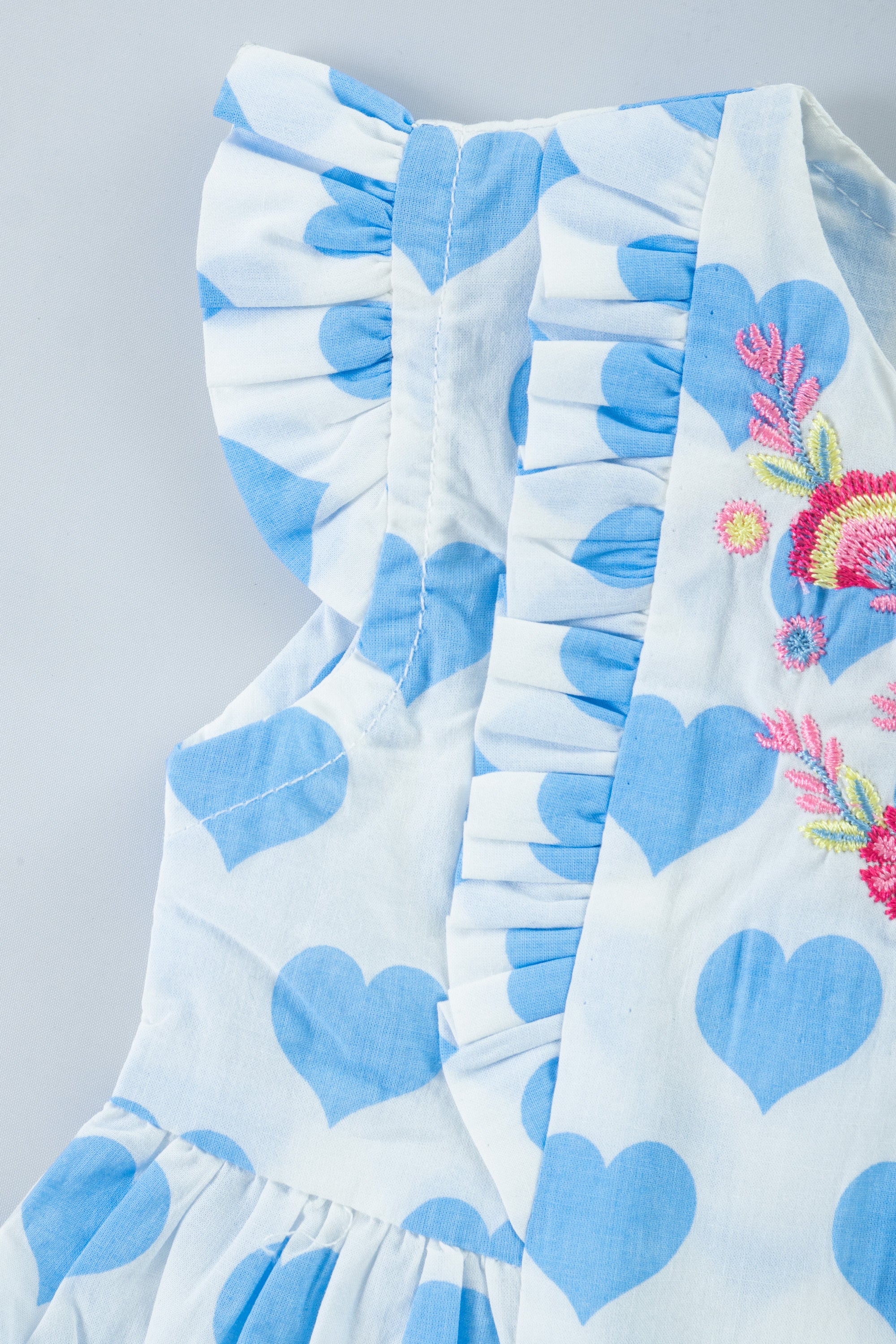 Blue Heart Bloom Baby Set