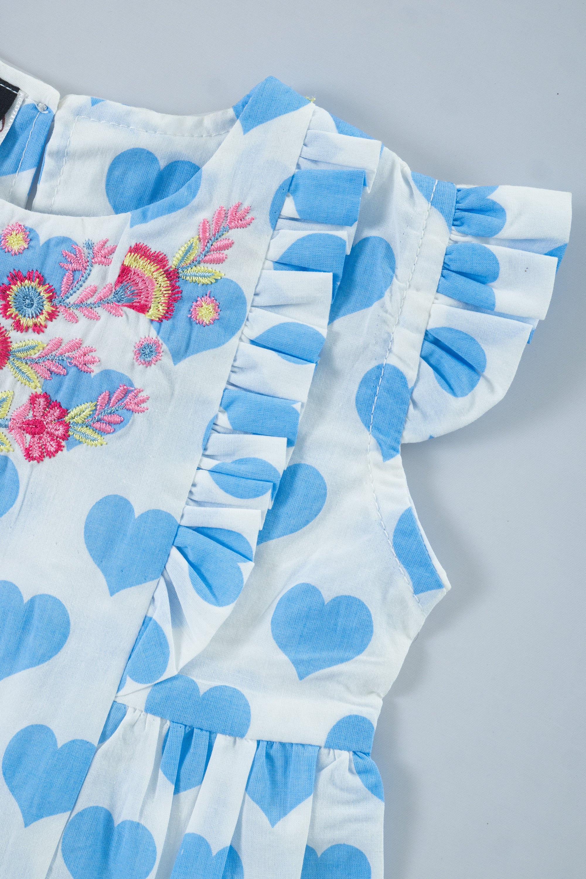 Blue Heart Bloom Baby Set