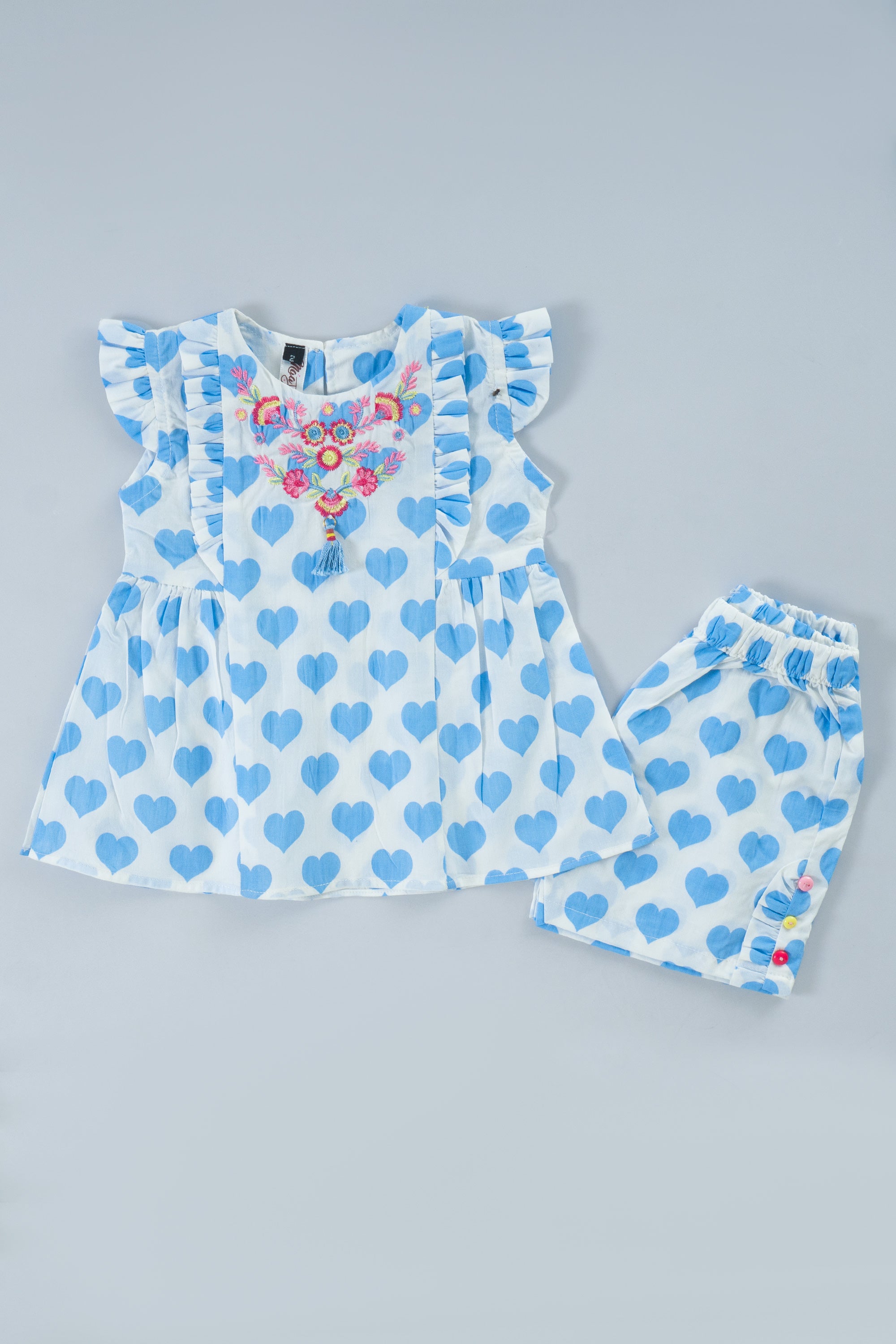Blue Heart Bloom Baby Set