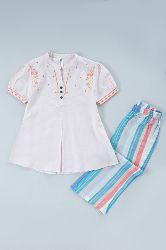 Blush Bloom Striped Set
