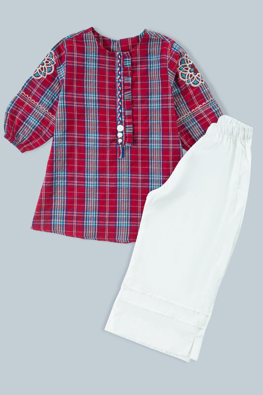 Scarlet Checks Co-ord Set