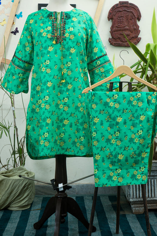 Floral Whisper Cotton Suit