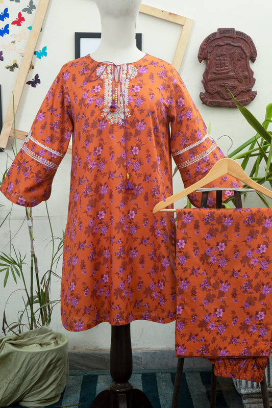 Floral Whisper Cotton Suit